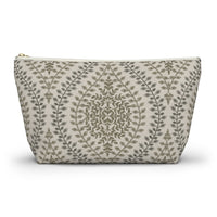 Mumbai Lace Accessory Pouch w T-bottom in Brown